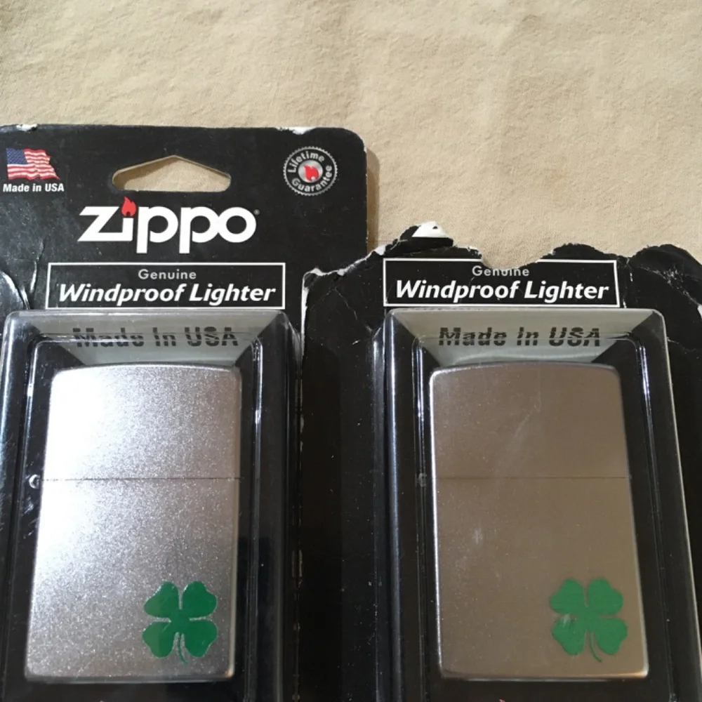 Set of two Zippo (unopened) lighters with replacement wick
